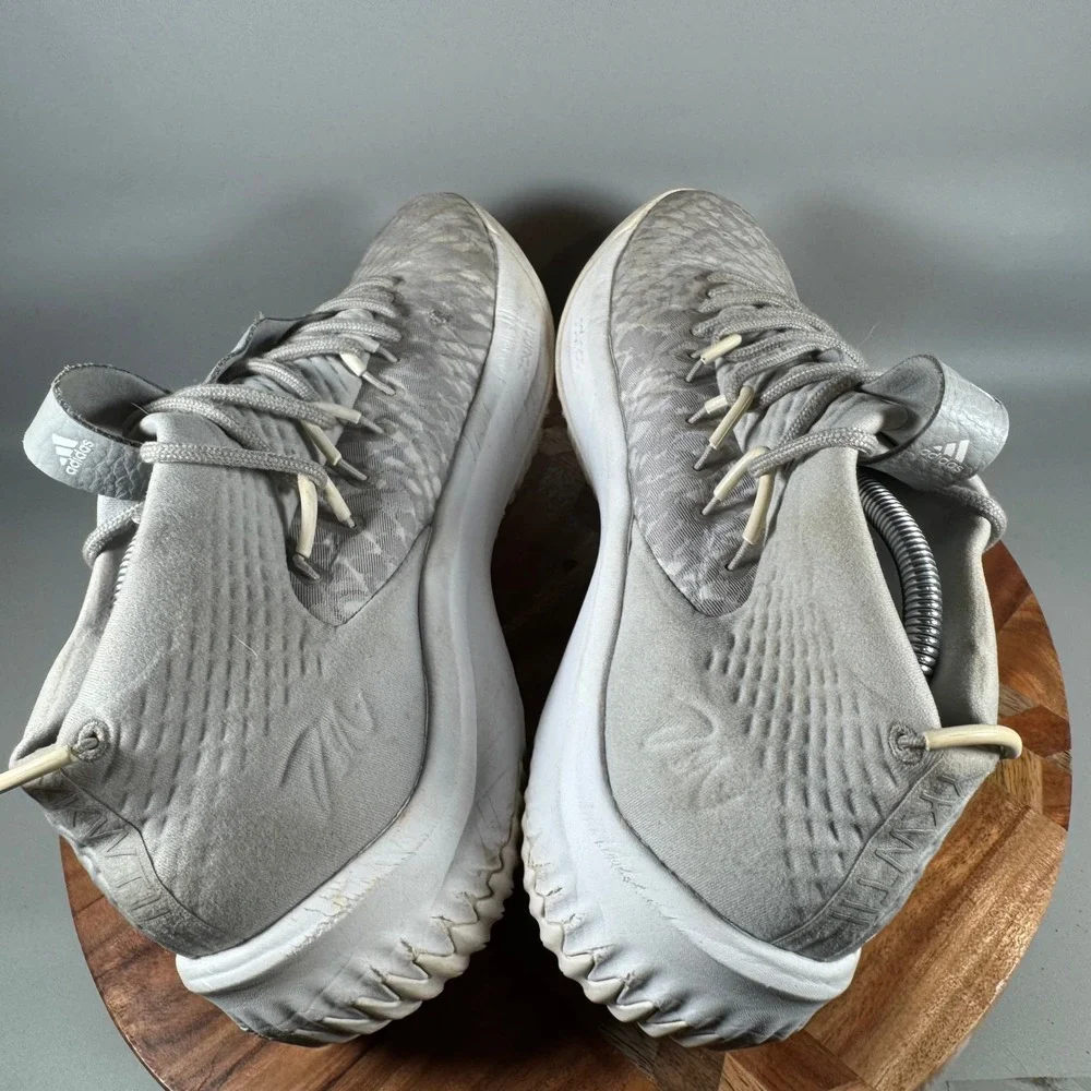 Adidas Dame 4 Basketball Shoes Mens 10.5 Grey White BY4495 Damian Lillard Shoes